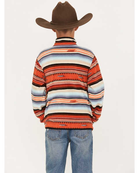 Cinch Boys' Southwestern Serape Stripe Print Fleece Pullover, Multi, hi-res