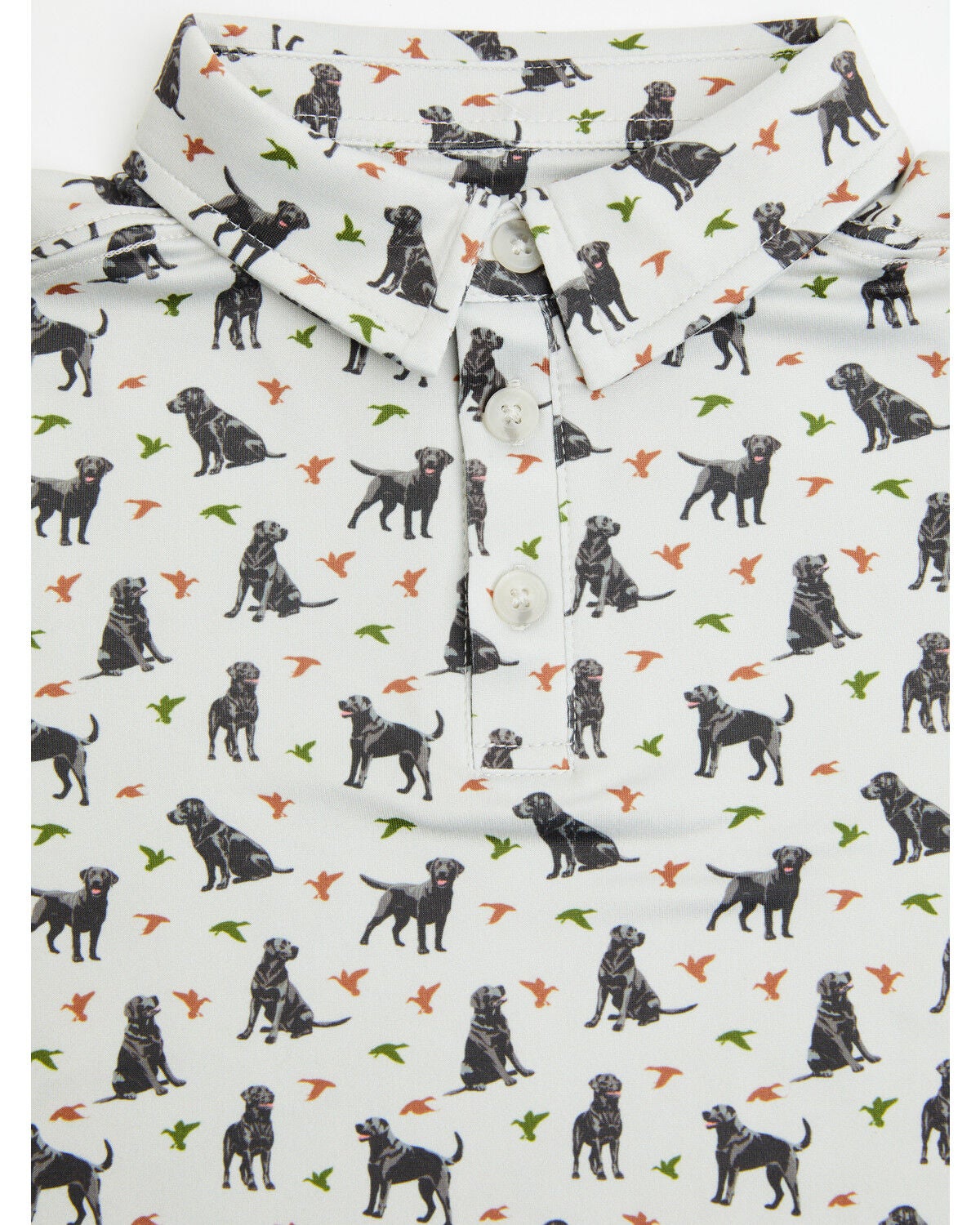 Image #2 - Burlebo Toddler Boys' Ducks and Dogs Short Sleeve Performance Polo, Beige, hi-res