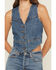 Image #3 - Levi's Premium Women's Big Yikes Braided Denim Vest, Medium Wash, hi-res