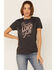 Image #1 - Grace & Truth Women's Charcoal Praise The Lord Ya'll Graphic Short Sleeve Tee, Charcoal, hi-res