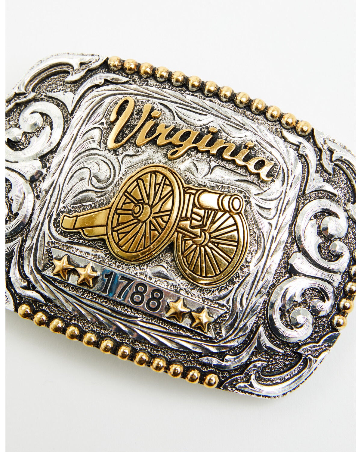 Image #2 - Cody James Virginia Regional Belt Buckle, Silver, hi-res