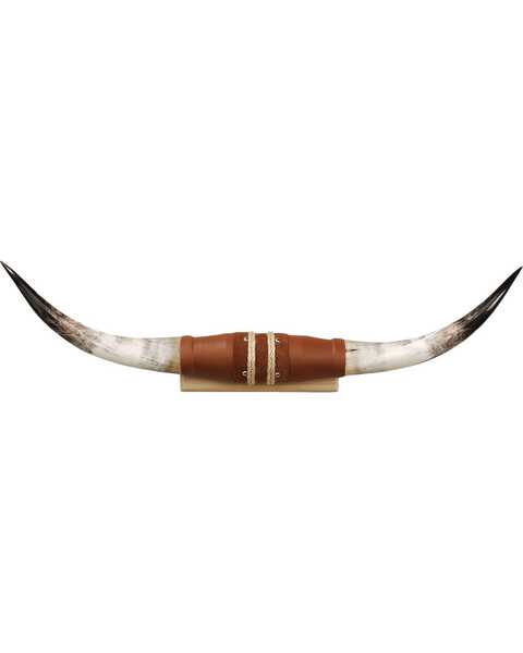 Image #1 - Shawnee trading Post Authentic Medium Steer Horns, Tan, hi-res