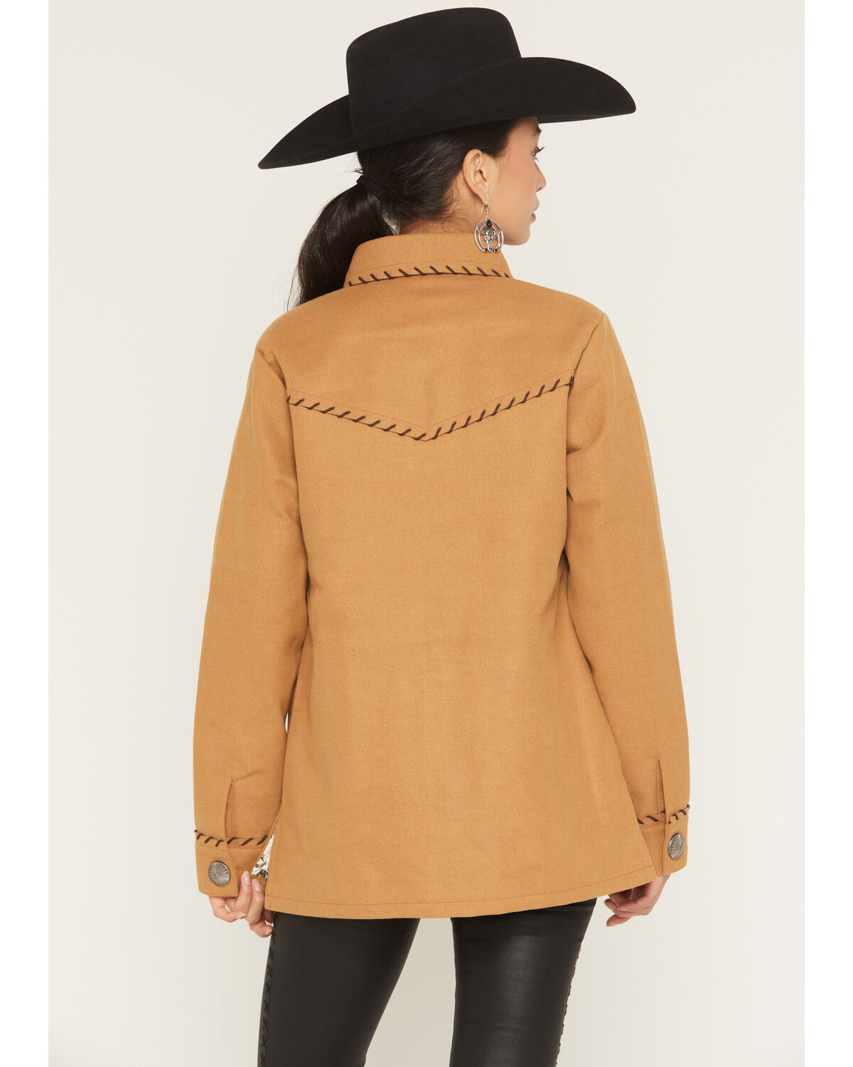 Image #4 - Cruel Girl Women's Shacket, Brown, hi-res