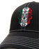 Image #2 - Cody James Men's Mexico Flag Sugar Skull Embroidered Ball Cap, Black, hi-res