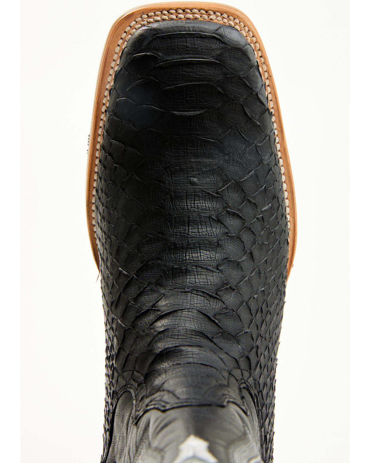 Image #6 - Tanner Mark Men's Exotic Caiman Western Boots - Round Toe, Black, hi-res