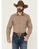 Image #1 - Cody James Men's Tanner Vertical Striped Print Long Sleeve Snap Western Shirt, Tan, hi-res