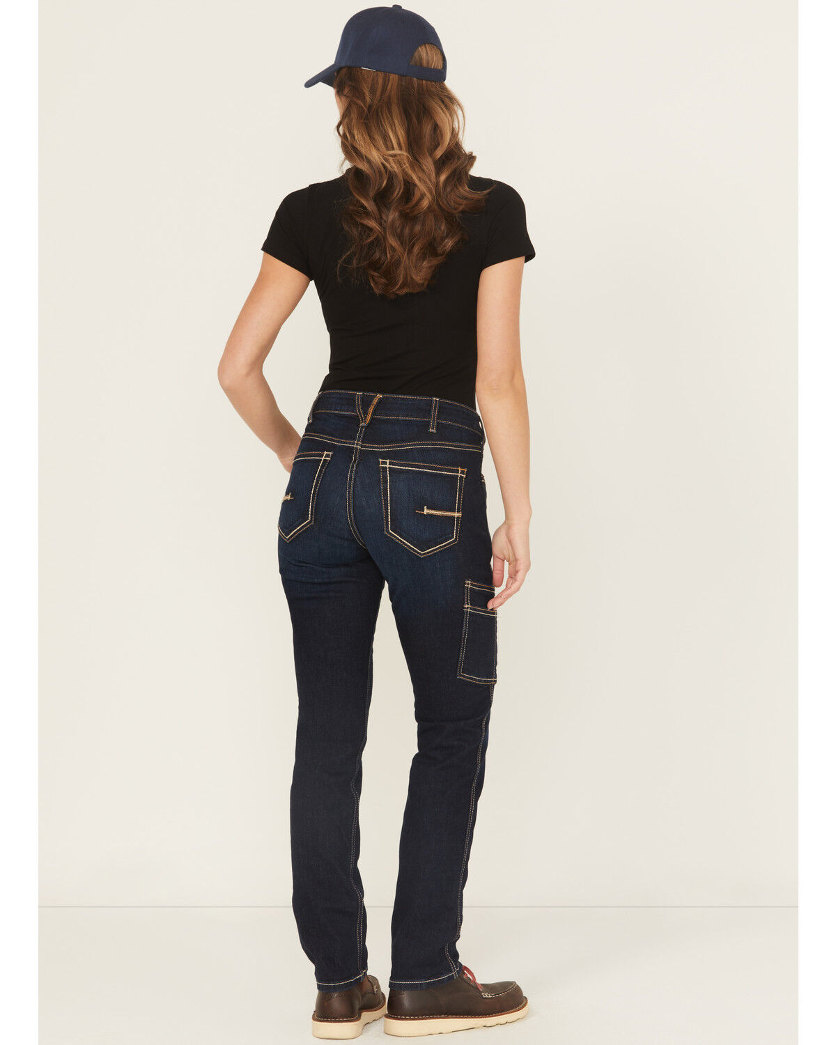 Image #3 - Ariat Women's Rebar Perfect Rise Work Flex Riviter Slim Leg Work Jeans, Blue, hi-res