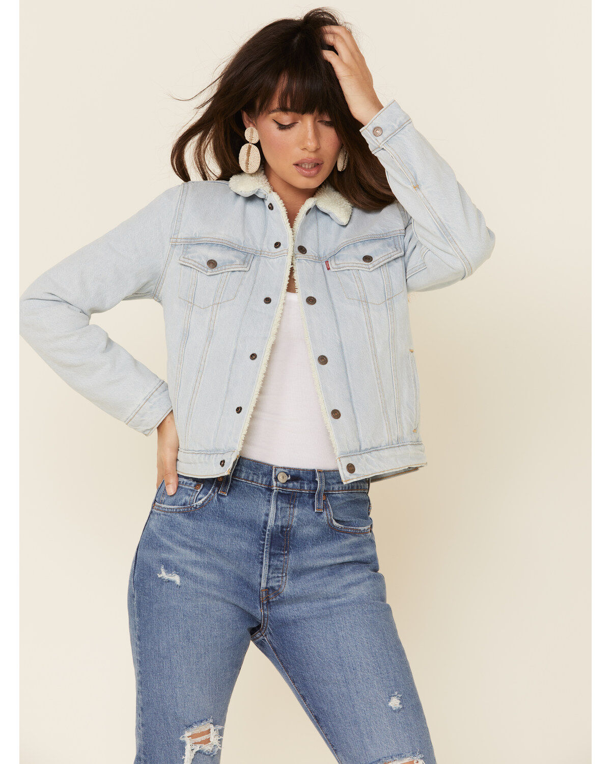 levis borg denim jacket