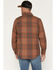 Image #4 - Troll Co Men's Jackson Plaid Print Long Sleeve Snap Flannel Work Shirt, Brown, hi-res