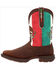 Image #3 - Durango Men's Rebel Mexico Flag Shaft Performance Western Boots - Broad Square Toe, Brown, hi-res