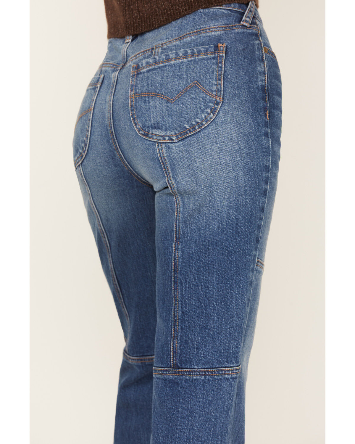 Product Name: Cleo + Wolf Women's Dark Wash High Rise Slim Stretch Straight Jeans