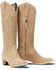 Image #1 - Lane Women's Plain Jane Suede Tall Western Boots - Round Toe, Beige, hi-res