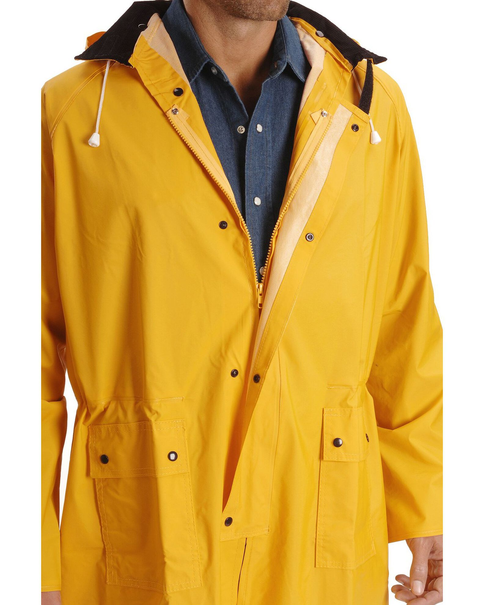 Image #4 - Double S Adult Saddle Slicker, Yellow, hi-res
