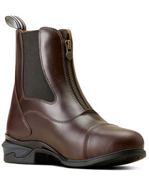 Ariat Men's Devon Zip Paddock Boots - Round Toe , Brown, hi-res