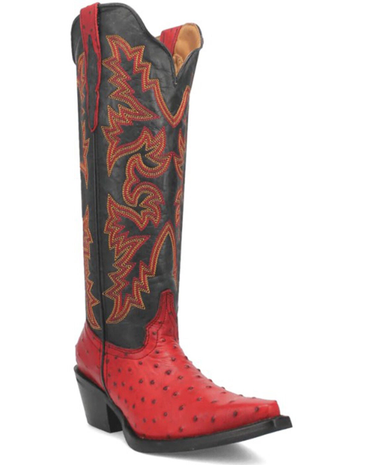 Image #1 - Dingo Women's Selene Tall Western Boots - Snip Toe, Red, hi-res