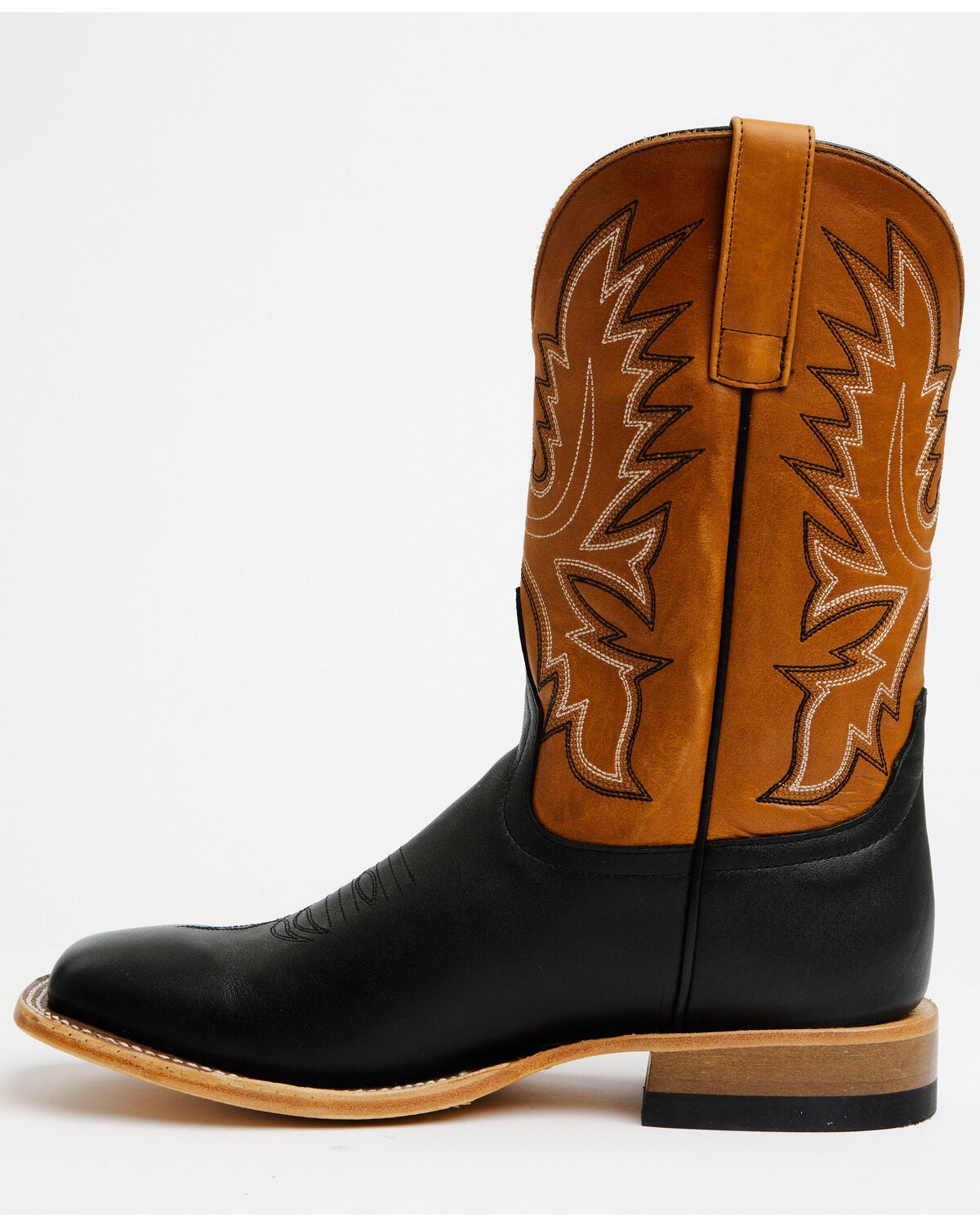Image #3 - Horse Power Men's Western Boots - Broad Square Toe, Black, hi-res