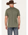 Image #4 - Cody James Men's Linear Scenic Longhorn Skull Graphic T-Shirt , Olive, hi-res