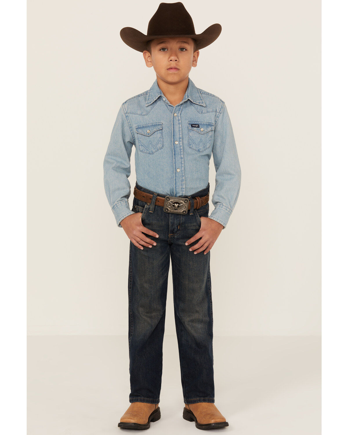 Image #1 - Wrangler Retro Boys' Night Sky Jeans - 4-7, Denim, hi-res