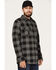 Image #2 - Brothers and Sons Men's Large Jacquard Plaid Print Button Down Western Shirt, Charcoal, hi-res