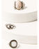 Image #1 - Prime Time Jewelry Women's Pink Marble & Silver Statement Ring Set, Silver, hi-res