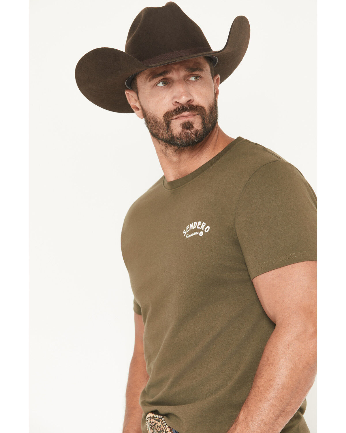 Image #2 - Sendero Provisions Men's La Javelina Short Sleeve Graphic T-Shirt, Olive, hi-res