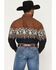 Image #4 - Panhandle Slim Men's Southwestern Border Long Sleeve Snap Western Shirt, Black, hi-res