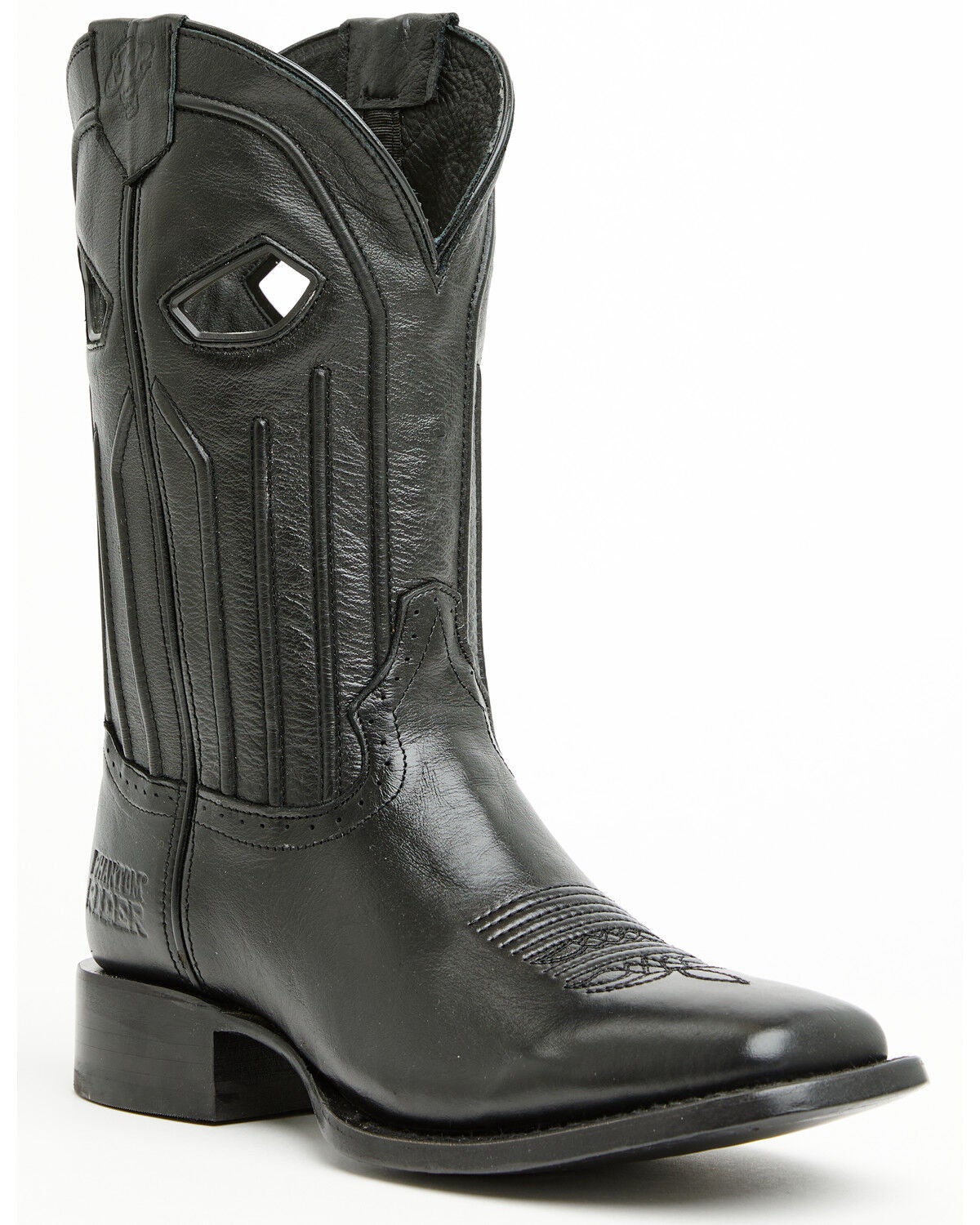 Phantom Rider Men's 11" Arcana Western Boots - Square Toe, Black, hi-res