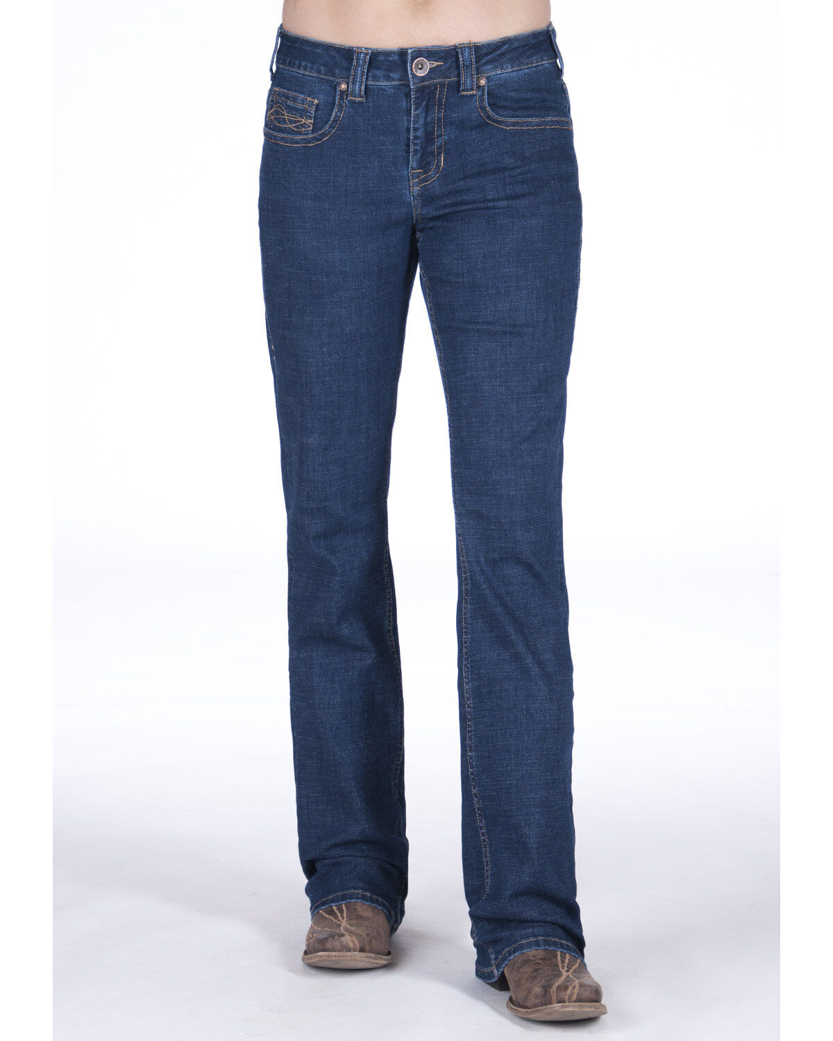 Image #2 - Cowgirl Tuff Women's Delux Medium Wash Bootcut Jeans, , hi-res
