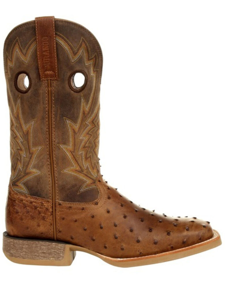 Durango Men's Rebel FullQuill Ostrich Western Boots Square Toe