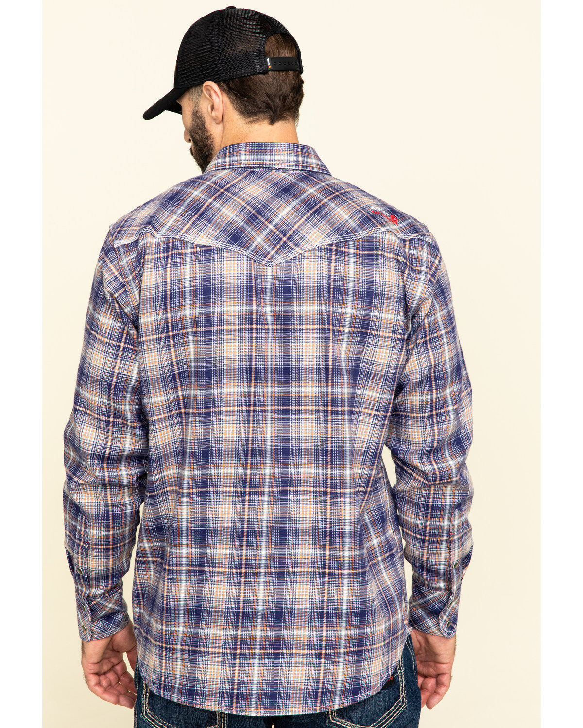 Image #2 - Ariat Men's Boot Barn Exclusive FR Everest Retro Plaid Long Sleeve Work Shirt , , hi-res
