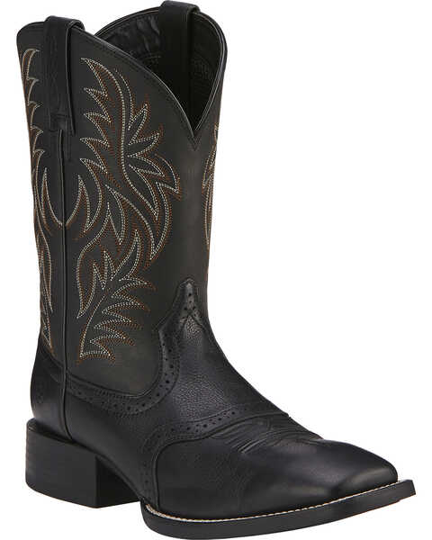 Image #2 - Ariat Men's Sport Western Boots, Black, hi-res
