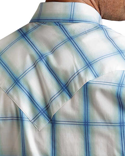 Image #3 - Stetson Men's Double Pane Ombre Plaid Print Long Sleeve Western Shirt , , hi-res
