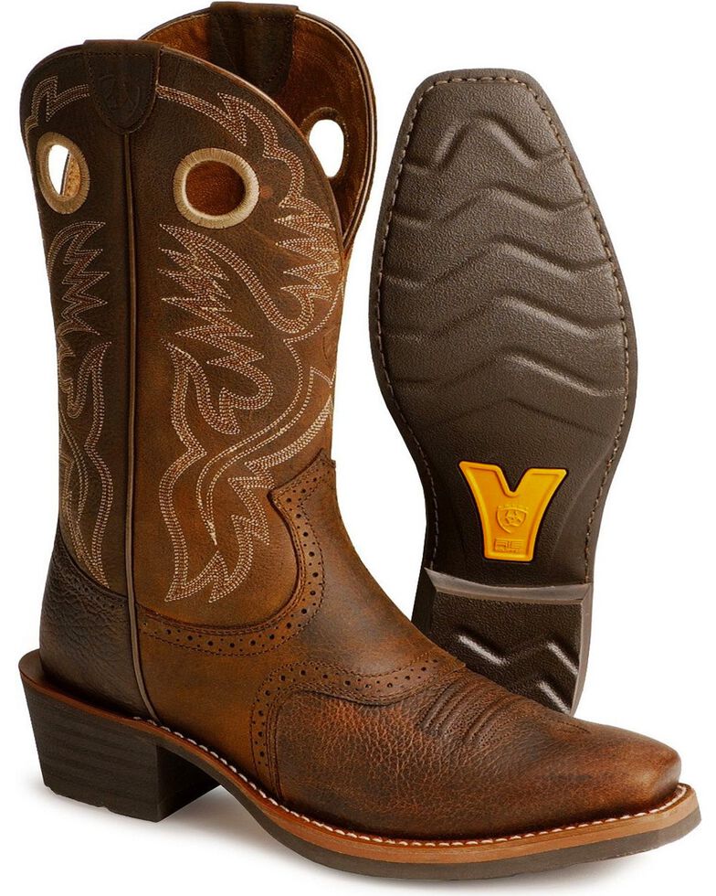 cheap mens square toe boots