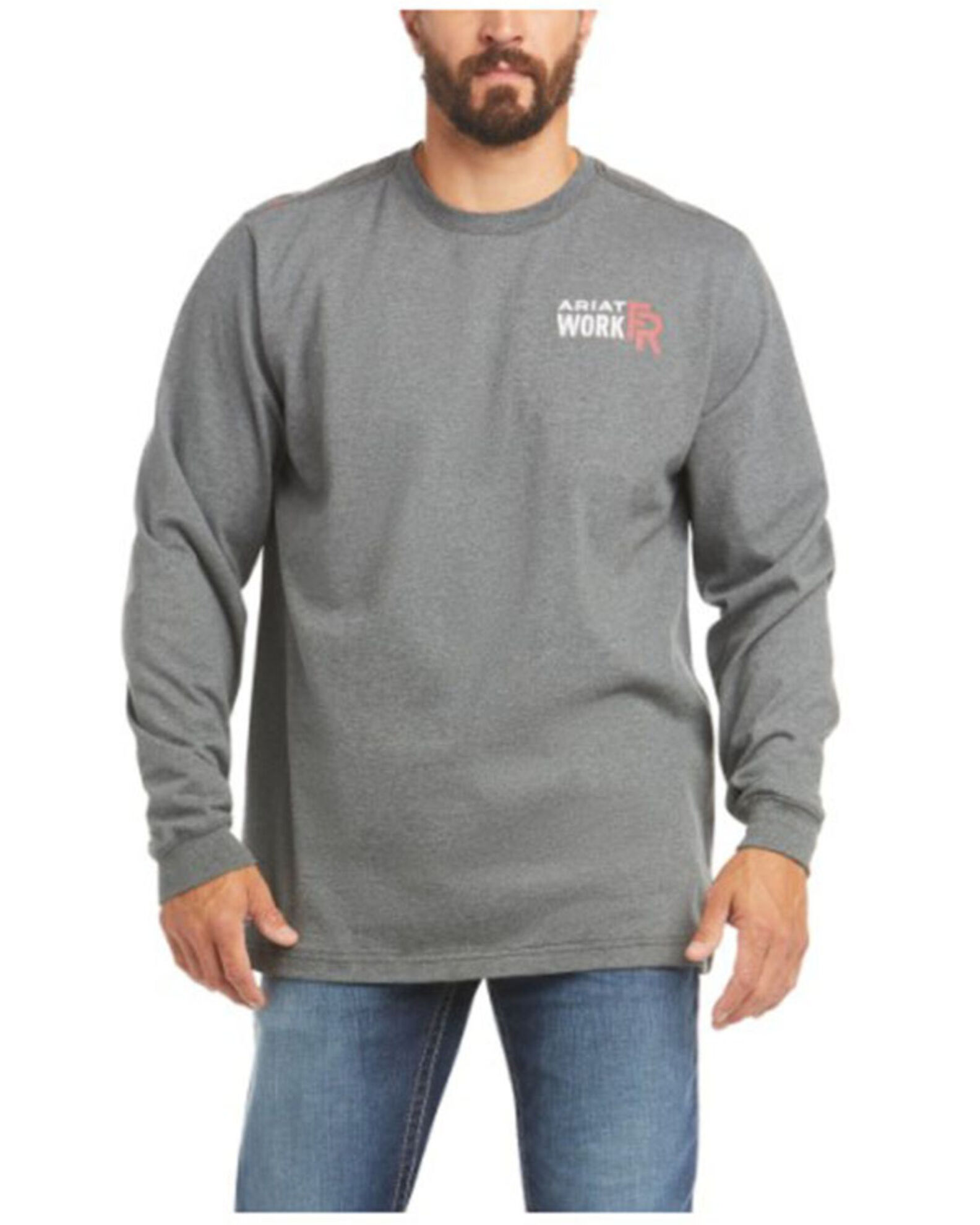 Product Name Ariat Men s FR Charcoal American Raptor Long Sleeve Work T Shirt