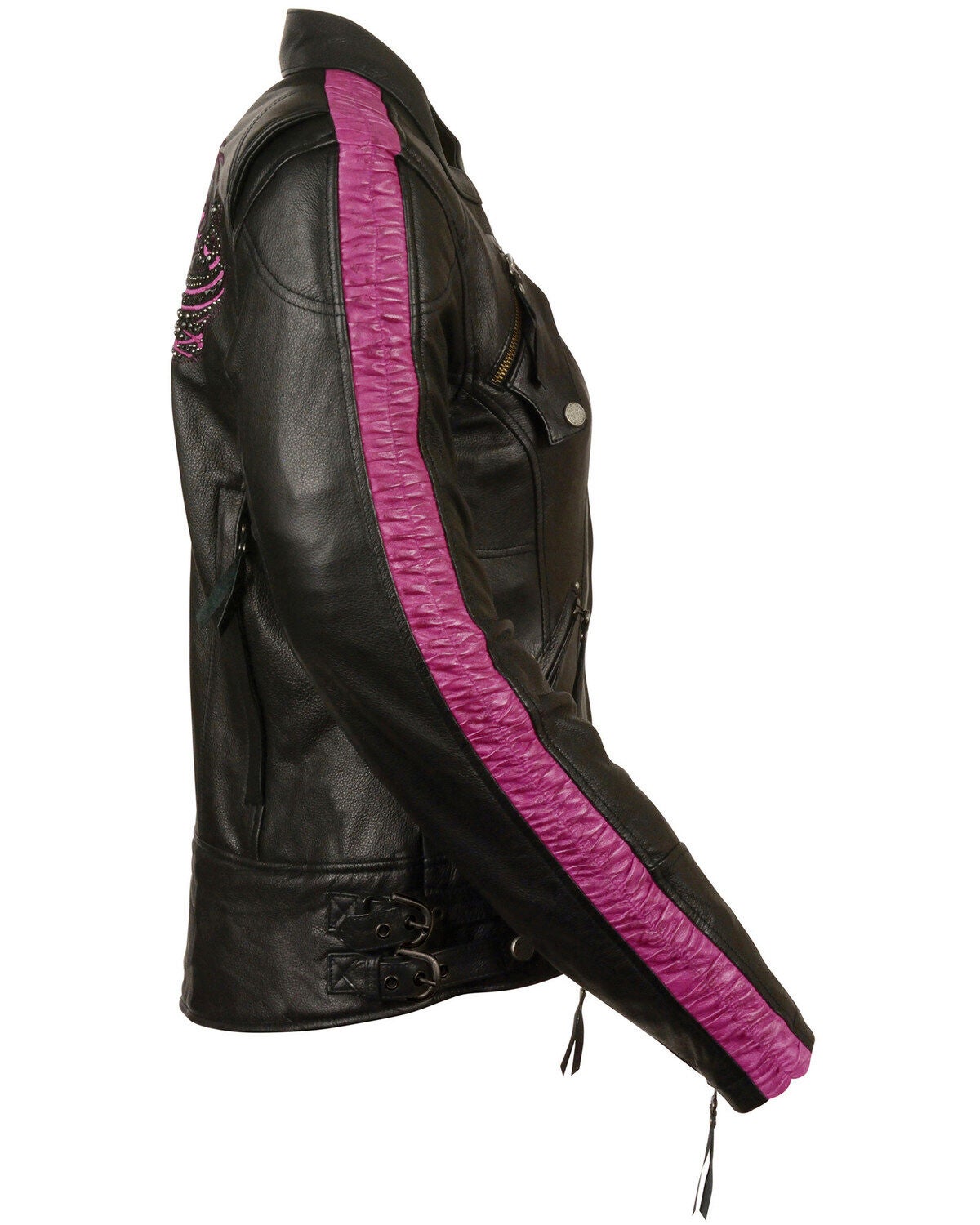 Image #2 - Milwaukee Leather Women's Concealed Carry Embroidered Phoenix Leather Jacket - 5X, , hi-res