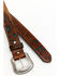 Cody James Brown & Turquoise Faux Ostrich Billet Belt, Chocolate/turquoise, hi-res