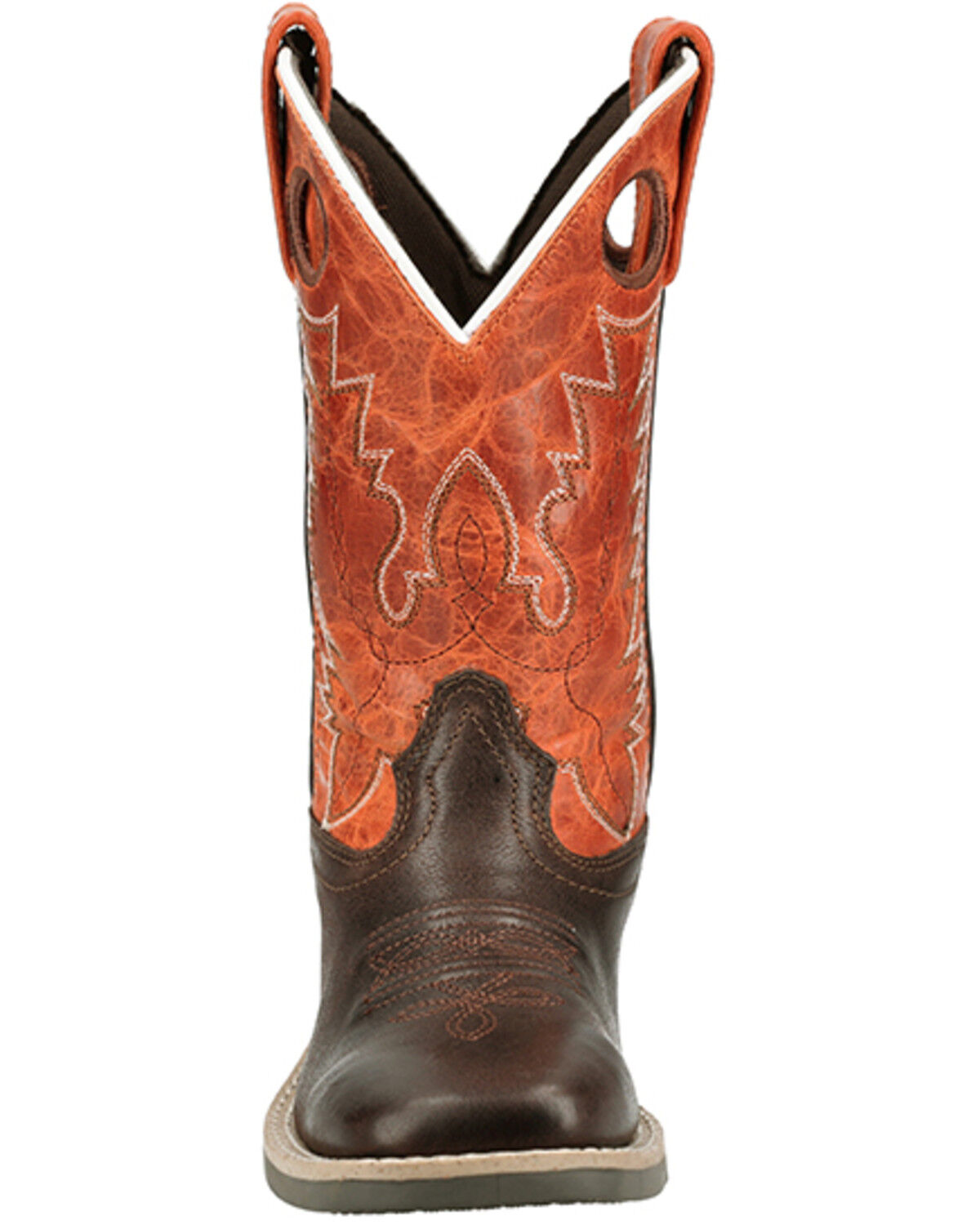 Image #4 - Smoky Mountain Little Boys' Dusty Western Boots - Broad Square Toe, Chocolate, hi-res