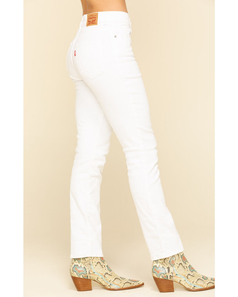 white straight jeans