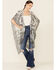 Shyanne Women's Tie Dye Shawl , Charcoal, hi-res