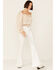 Image #5 - Lush Women's Lace Detail Puff Sleeve Top, Beige/khaki, hi-res