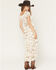 Image #4 - Shyanne Women's Western Print Flutter Sleeve High-Low Midi Dress, Ivory, hi-res