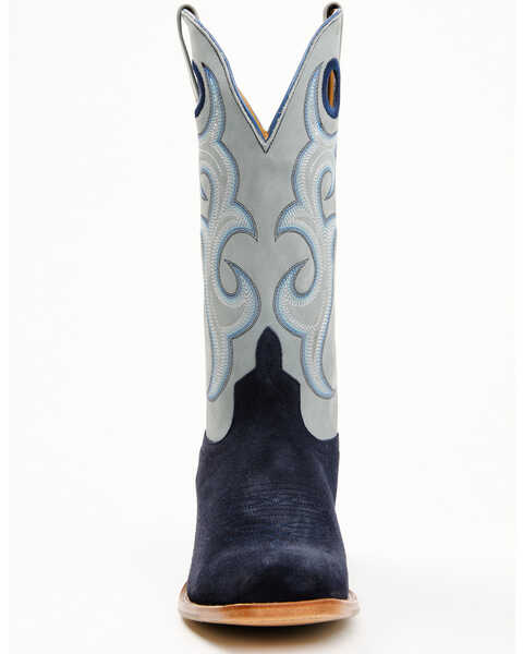 Horse Power Men's Marine Western Boots - Broad Square Toe, Navy, hi-res