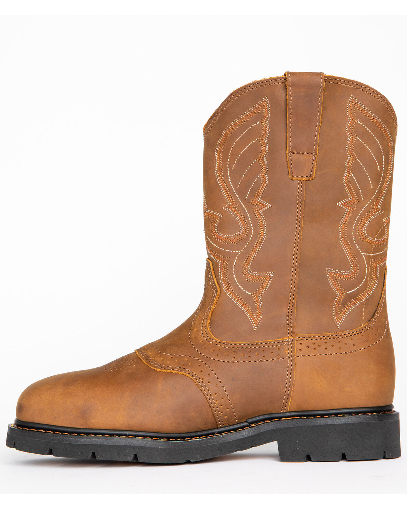 Image #6 - Cody James® Men's Broad Square Composite Toe Western Work Boots, Brown, hi-res