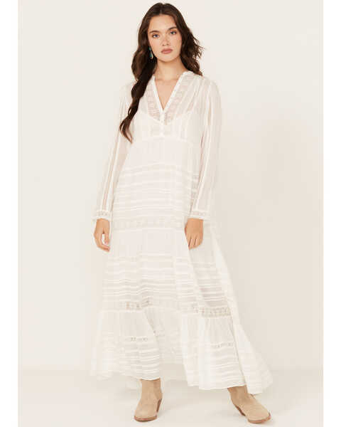 Spell Women's Teodora Maxi Dress, White, hi-res