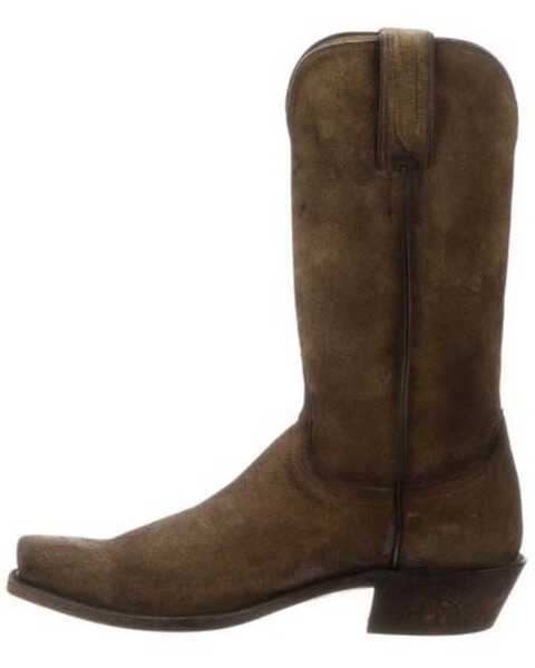 Image #3 - Lucchese Men's Livingston Frontier Suede Western Boots - Narrow Square Toe, , hi-res