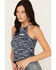 Image #2 - Shyanne Women's Marbled Yarn Sweater Tank, Dark Blue, hi-res