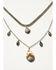 Image #2 - Shyanne Women's Soleil Inlay Teardrop Necklace, Silver, hi-res