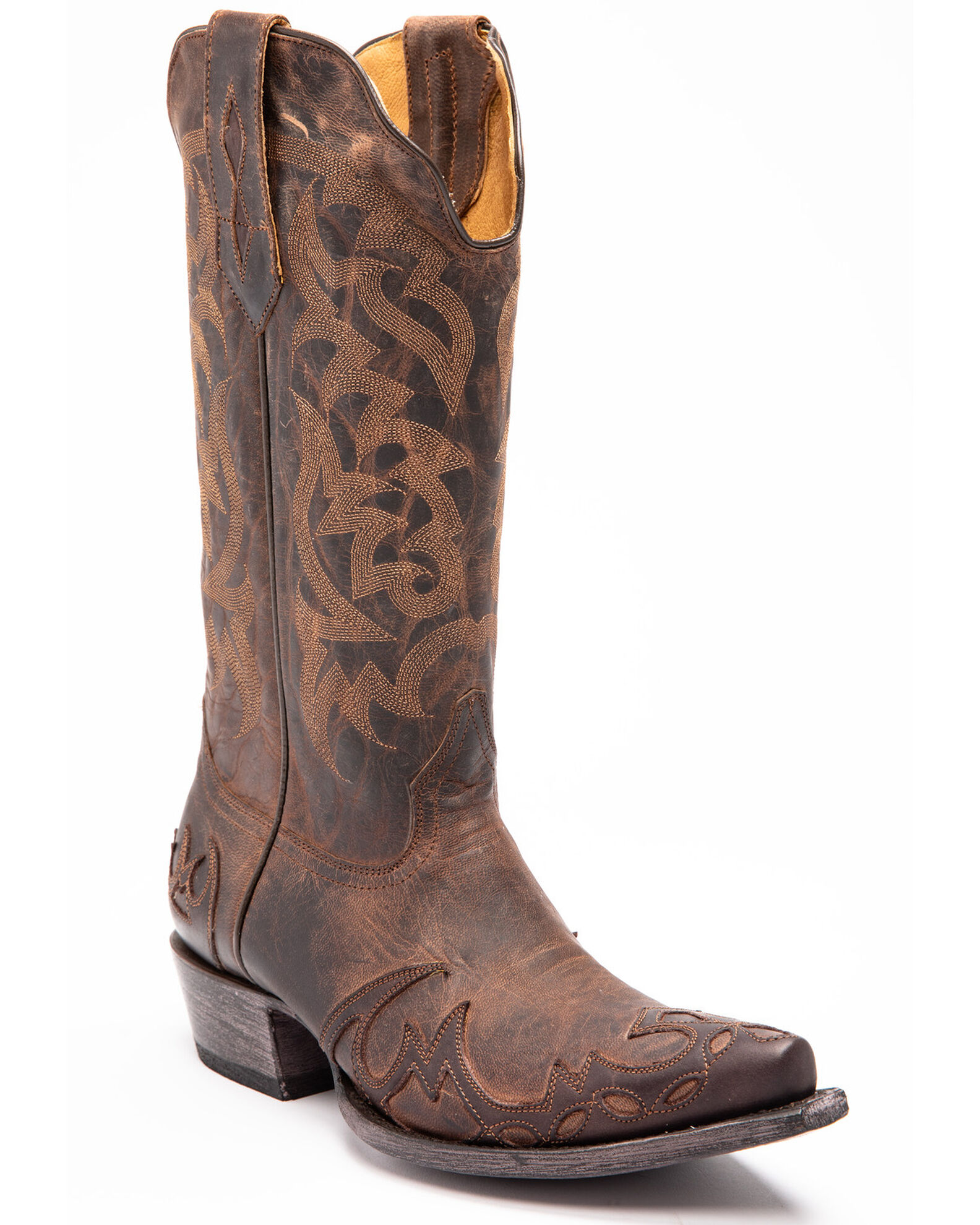 Moonshine Spirit Men s Mad Dog Bone Overlay Western Boots Snip Toe Boot Barn