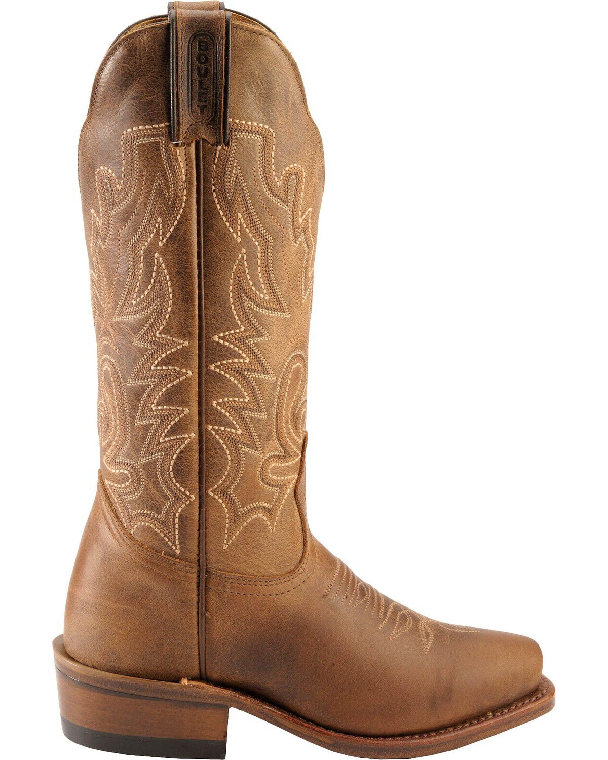 Image #2 - Boulet Women's Rancher Western Boots - Narrow Square Toe, Rustic Brn, hi-res