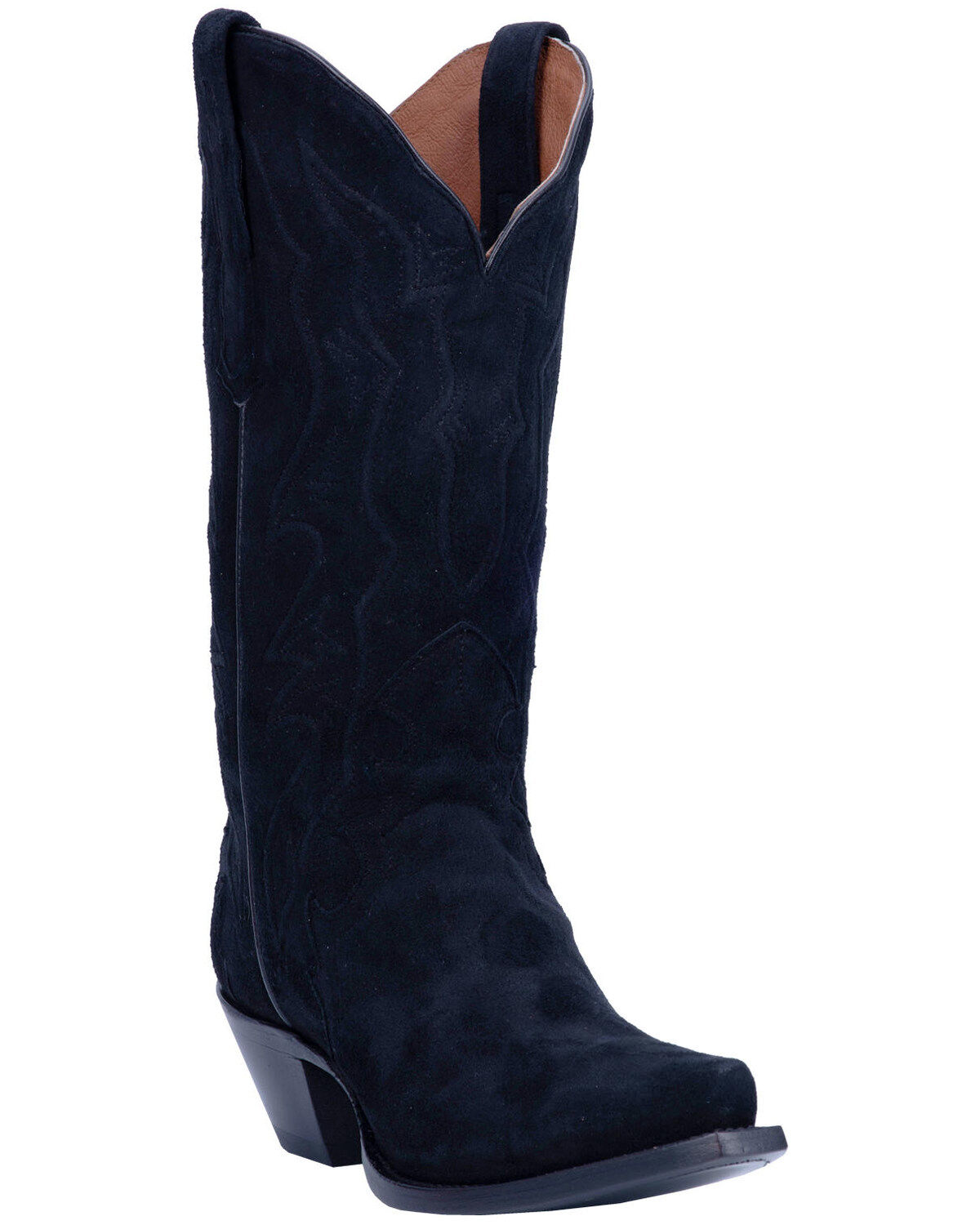 black suede cowboy boots